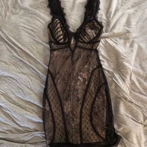 Bebe x small black lace dress
